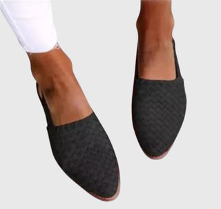 Damskie Wsuwane Loafersy Plecione | Eleganckie