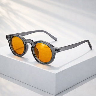 Unisex Okrągłe Okulary Przeciwsłoneczne | Vintage
