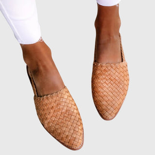 Damskie Wsuwane Loafersy Plecione | Eleganckie