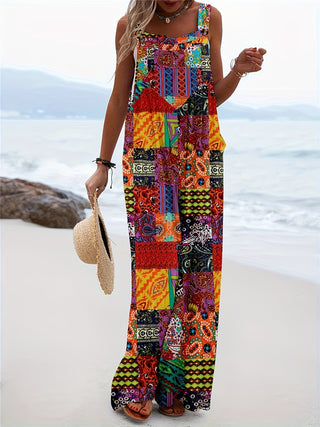 Women's Summer Sleeveless Jumpsuit | Wide Legs