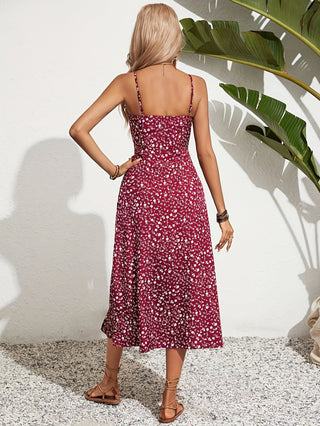 Women's Summer Dress with Flowers | Midi