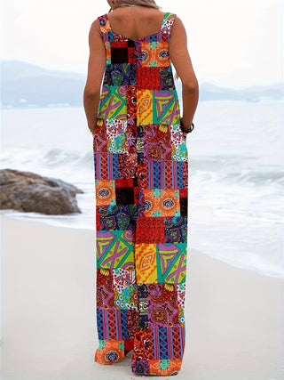Women's Summer Sleeveless Jumpsuit | Wide Legs