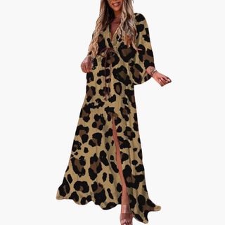 Damska Letnia Sukienka z Dekoltem V | Maxi