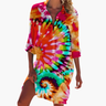 Orange and berry tie-dye