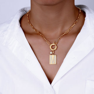 Damen Halskette mit Initial | Anhänger