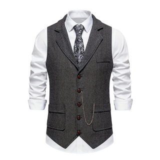 Męska Formalna Kamizelka | Dopasowana