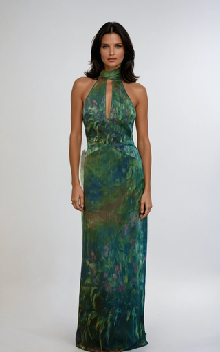 Damska Halter Sukienka Wieczorowa | Maxi