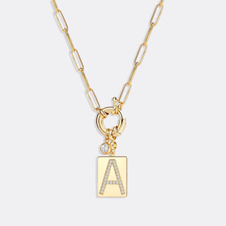 Damen Halskette mit Initial | Anhänger