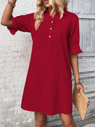 Damen Hemdblusenkleid mit Knöpfen | Mini
