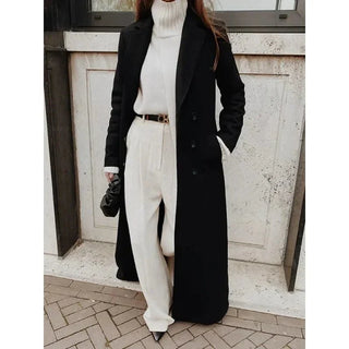 Women's Long Double-Breasted Coat | Classic
