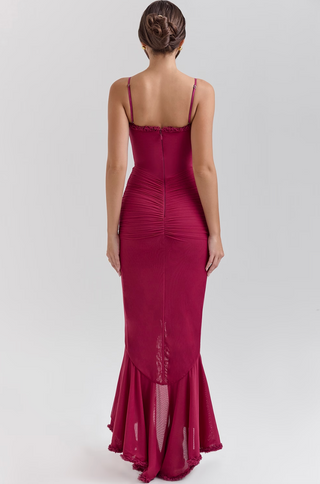 Women's Ruched Evening Dress | Maxi