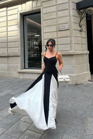 Women's Contrast Evening Dress | Maxi
