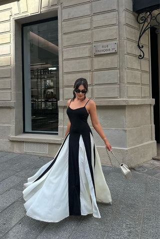 Women's Contrast Evening Dress | Maxi