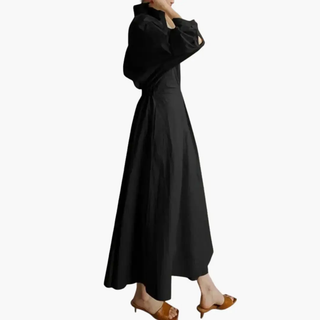 Damska Elegancka Sukienka Koszulowa | Maxi