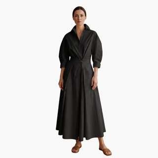 Damska Elegancka Sukienka Koszulowa | Maxi