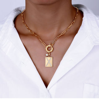 Damen Halskette mit Initial | Anhänger