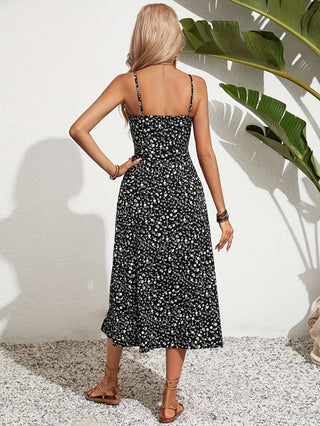 Women's Summer Dress with Flowers | Midi
