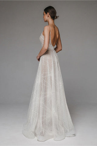Women's Glitter Evening Gown for New Year's Eve – Detail View