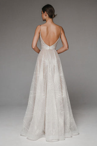 Women's Glitter Evening Gown for New Year's Eve – Detail View
