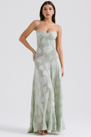 Women's Elegant Long Evening Dress Maxi – Emerald