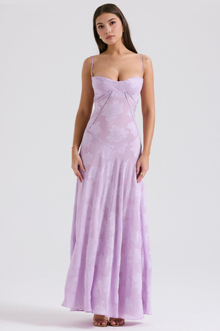 Women's Elegant Long Evening Dress Maxi – Purple