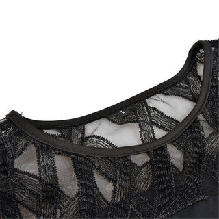 Women's Elegant Plus Size Evening Dress Midi – Detail View