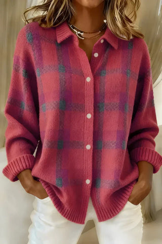 Women's Check Shirt Long Sleeve – Pink