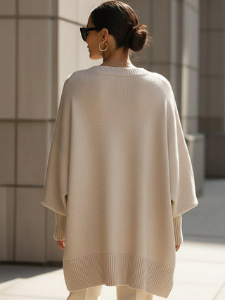 Damski Sweter Oversize | Asymetryczny Dół