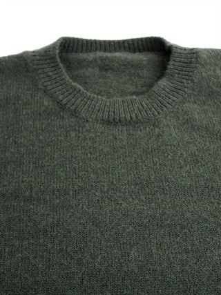 Women's Jumper with Striped Sleeves Crew Neck – Detail View