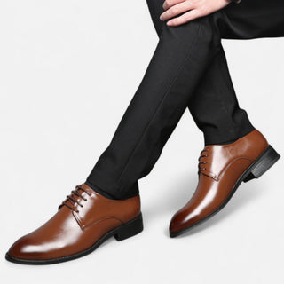 Męskie Eleganckie Buty Derby | Sznurowane