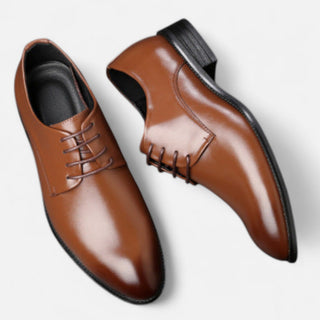 Męskie Eleganckie Buty Derby | Sznurowane