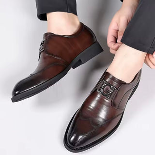 Men's Elegant Monk Strap Shoes with Buckle – Detail View