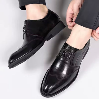 Men's Elegant Monk Strap Shoes with Buckle – Detail View