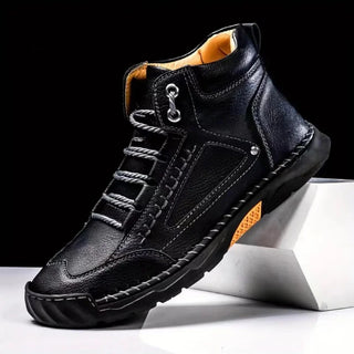 Męskie eleganckie buty ortopedyczne sznurowane – kolor czarny