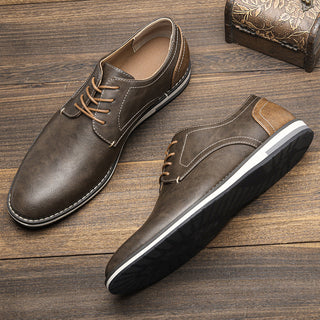 Men's Elegant Lace-Up Oxford Shoes – Camel