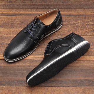 Men's Elegant Lace-Up Oxford Shoes – Black