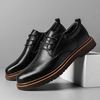 Men's Elegant Lace-Up Derby Shoes – Black