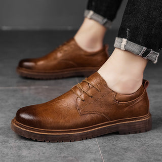 Men's Elegant Lace-Up Derby Shoes – Detail View