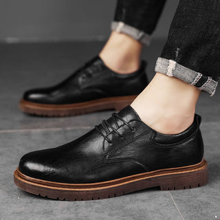 Men's Elegant Lace-Up Derby Shoes – Detail View